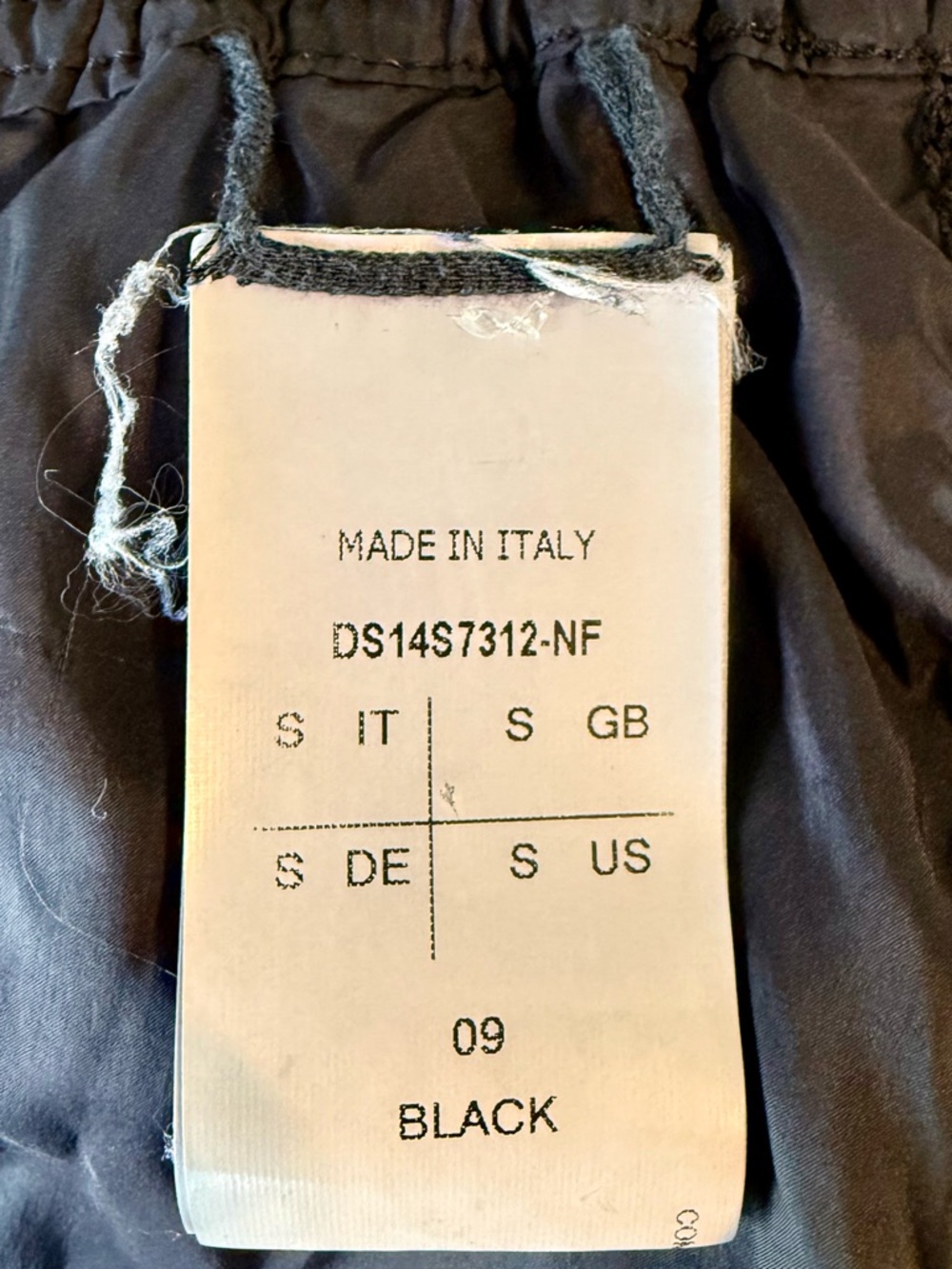 Diesel Nylon Drop Crotch Cargo Pants Black Made in Italy Techwear Sz S - Picture 5 of 15